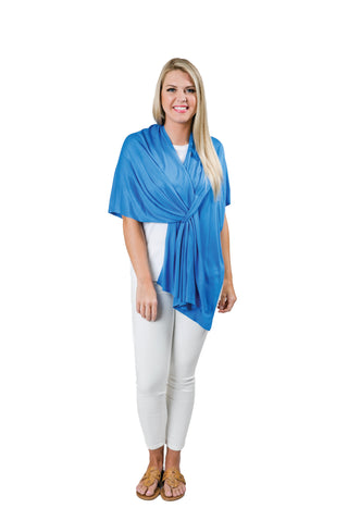 blue opal 100% Viscose One Size Keyhole Wrap Shawl