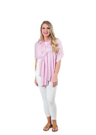 peony pink 100% Viscose One Size Keyhole Wrap Shawl