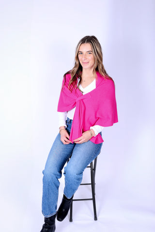 Katie Knit Keyhole Wrap – Soft & Stylish Shawl with Diamond Point Back