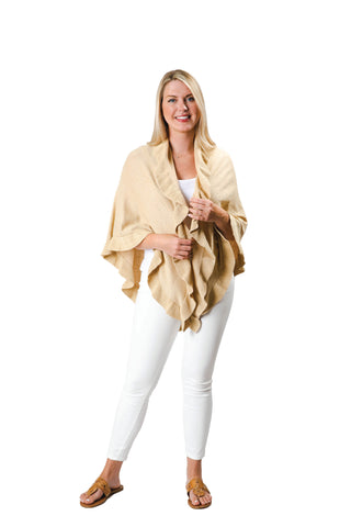 Ava Ruffle Wrap -Versatile Lightweight Shawl