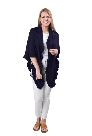 Ava Ruffle Wrap -Versatile Lightweight Shawl