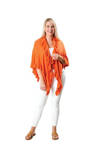 Ava Ruffle Wrap -Versatile Lightweight Shawl