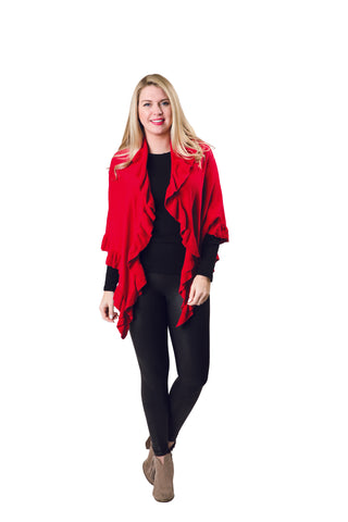Ava Ruffle Wrap -Versatile Lightweight Shawl