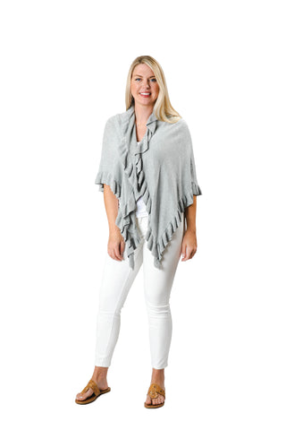 Ava Ruffle Wrap -Versatile Lightweight Shawl