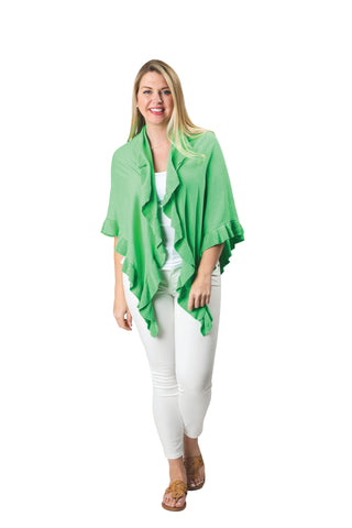 Ava Ruffle Wrap -Versatile Lightweight Shawl