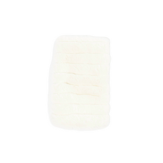 GL43-WHT (Winter White): Tasmin faux fur fingerless gloves in winter white – stylish cold-weather accessory.