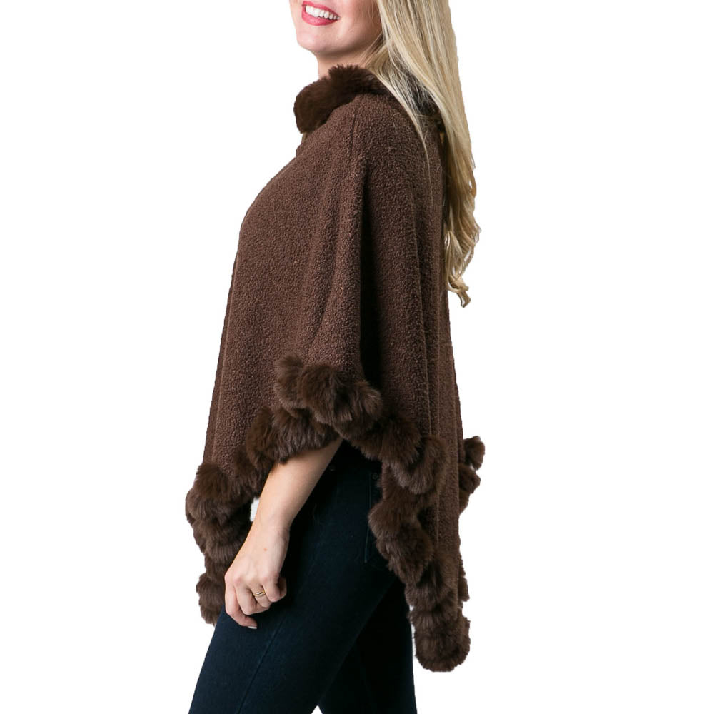 Fur on sale trim poncho