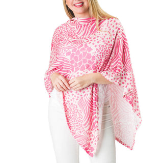 Your favorite accessories on Sale - Pink Plaid Poncho