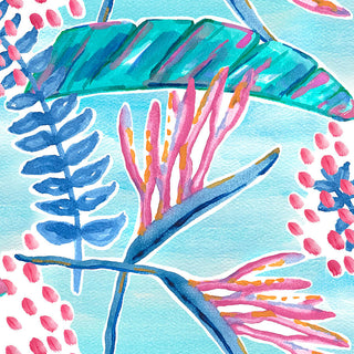 Blue and Pink Watercolor