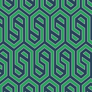 Green and Navy Geometric