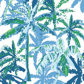 Green and Blue Palm Trees