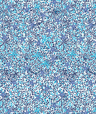 Blue Multi Starfish Print