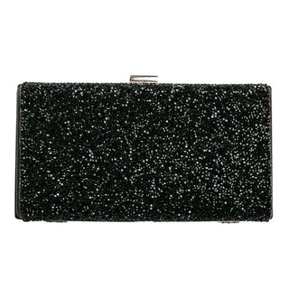 Beaded clutch in black