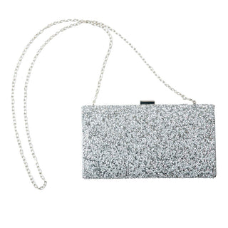 Beaded clutch in silver