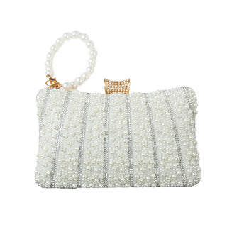 Pearl clutch with strap