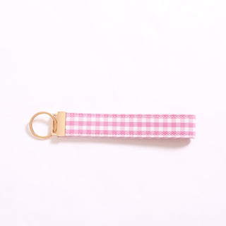 Gingham Keychain Loop - Stylish Key Accessory