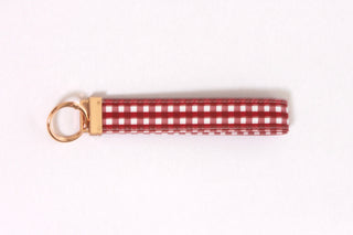 Gingham Keychain Loop - Stylish Key Accessory