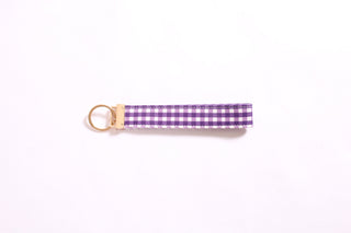 Gingham Keychain Loop - Stylish Key Accessory