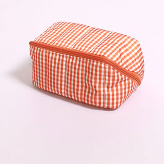 Burnt Orange Gingham Glam Bag