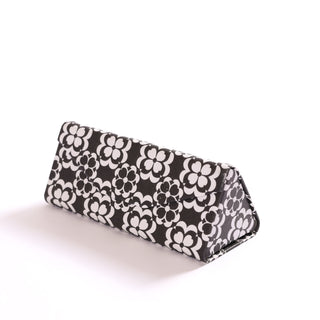 Black and white floral printed sunglasses case