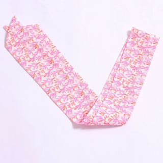 twillie scarf in water color coral and pink print
