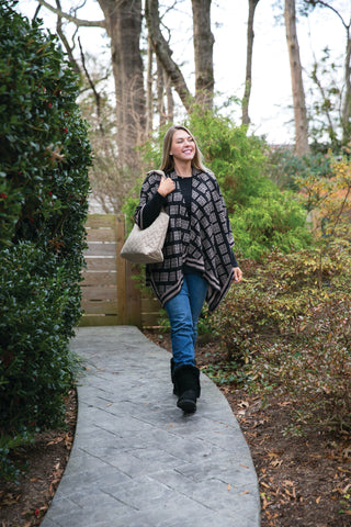 women walking wearing wrap