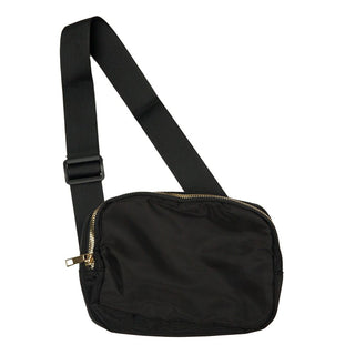 Black Crossbody Bag with zipper closure