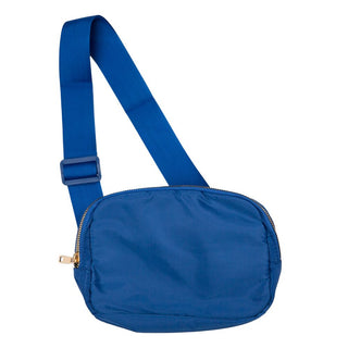 Royal Blue Crossbody Bag with zipper closure