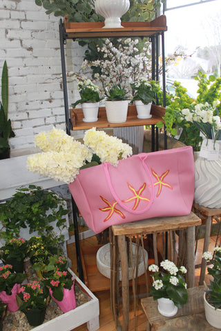 Starfish Trio print tote bag