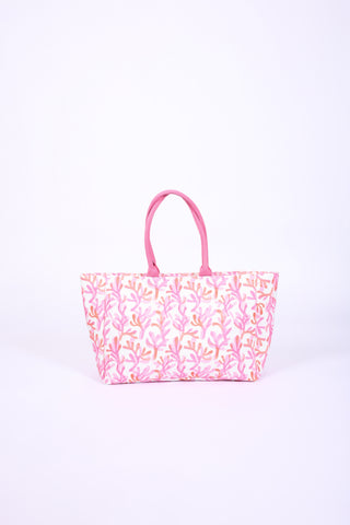 Watercolor Coral print tote bag