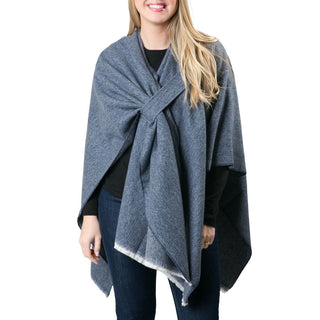 Blue oversized keyhole wrap