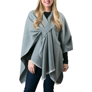 Gray oversized keyhole wrap