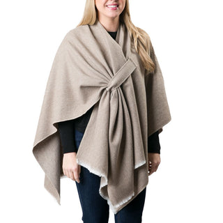 Khaki oversized keyhole wrap