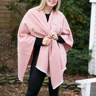 Pink oversized keyhole wrap