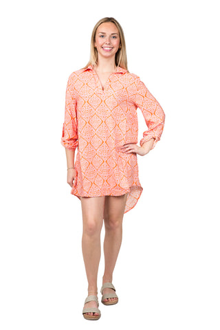 Jamie Tunic Dress - Stylish Prints with High Low Hem