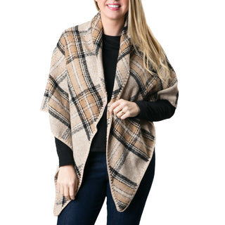 Camel Plaid Wrap