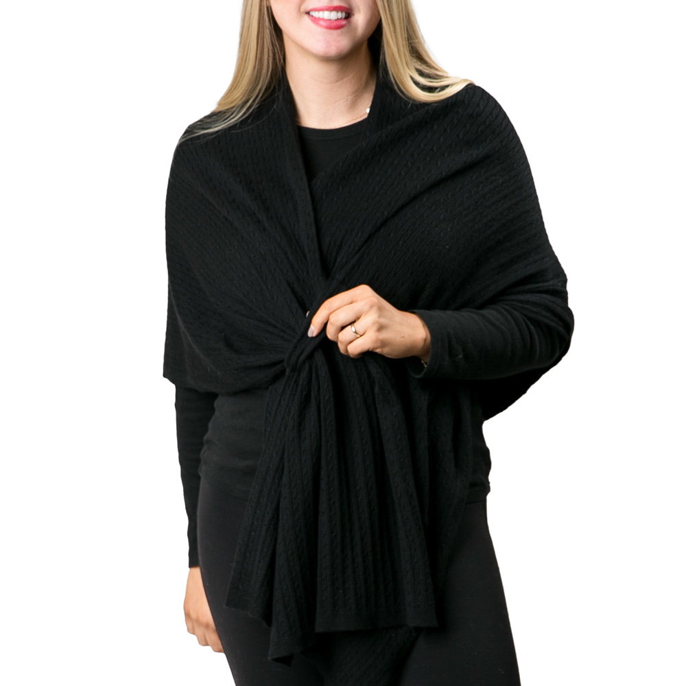 Cable Knit Keyhole Wrap | Top It Off Accessories