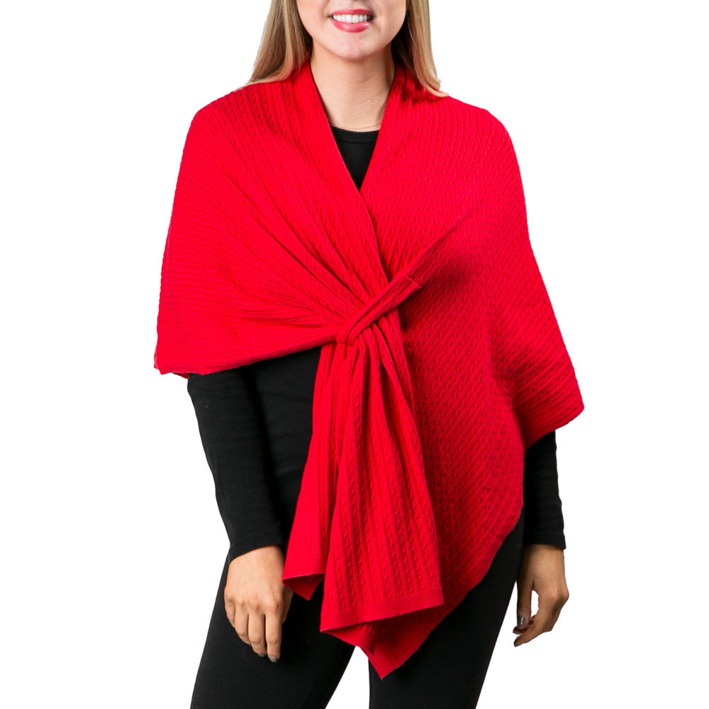Cable Knit Keyhole Wrap | Top It Off Accessories
