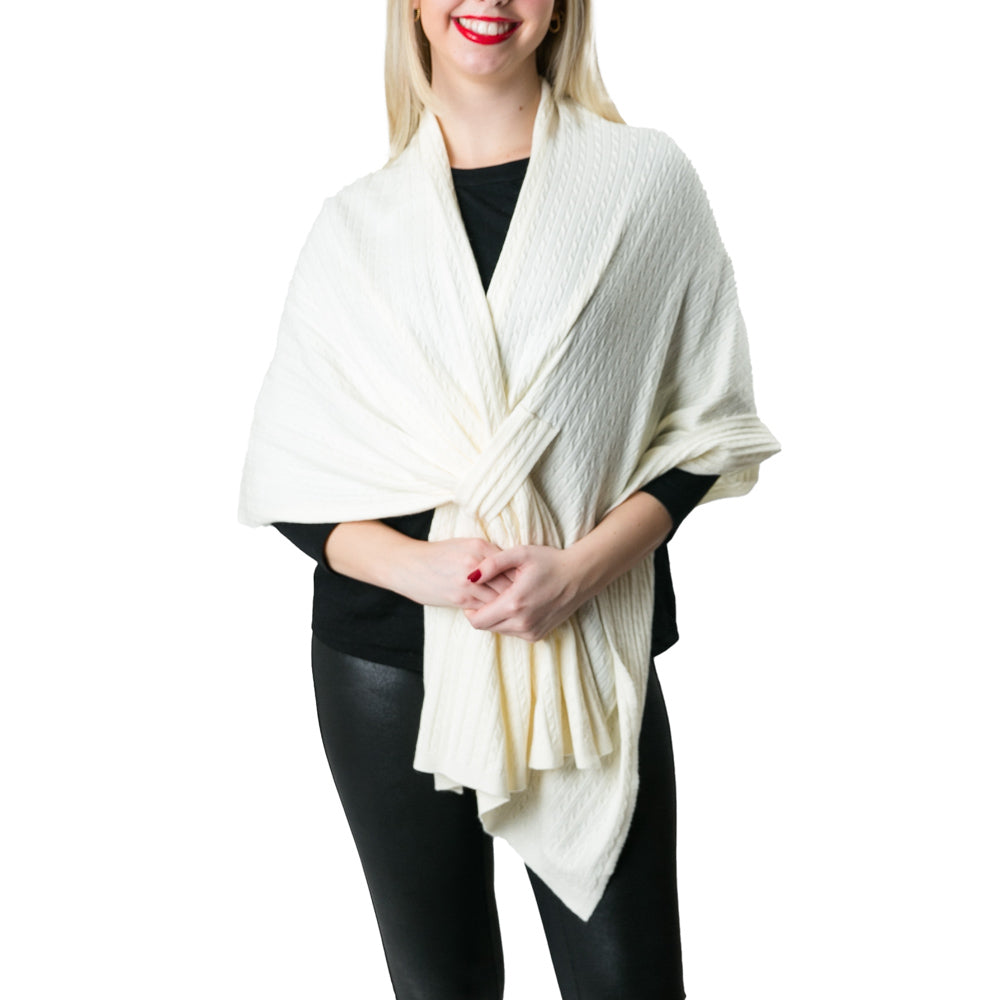 【ROMANTIC CROWN】送料・関税込★CABLE KNIT SHAWL MUFFLER 773-CML_c96935bc-d599-404b-
