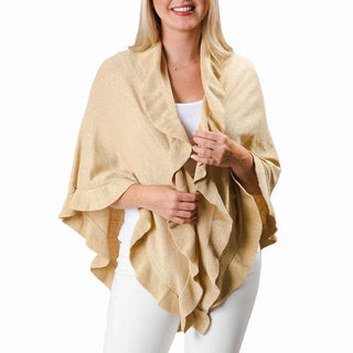 Metallic Gold Ruffle Wrap