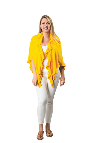 Ava Ruffle Wrap -Versatile Lightweight Shawl