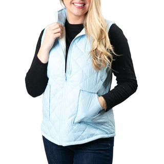 Light Blue  reversible vest with zipper and pockets