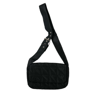 Black quilted shoulder bag