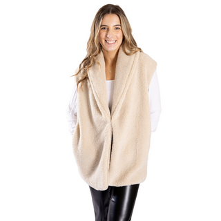 Cream sherpa vest 