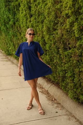 Navy cotton dress