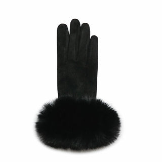 Gabrielle glove in black with faux fur cuff – versatile everyday winter glove