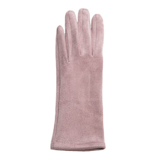 Lavender Gloves – Soft lavender suede gloves offering a feminine, cozy touch.