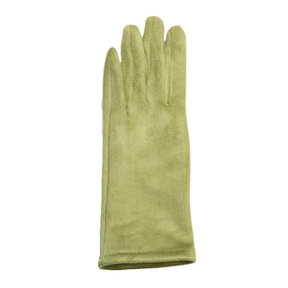 Light Green Gloves – Fresh light green suede gloves, playful and unique for seasonal style.