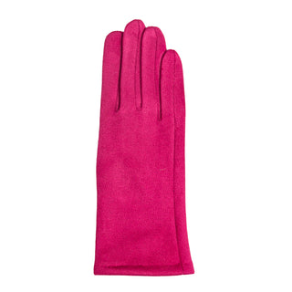 Magenta Michele faux suede texting glove 