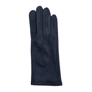 Michele gloves in solid navy with touchscreen fingertip embroidery.